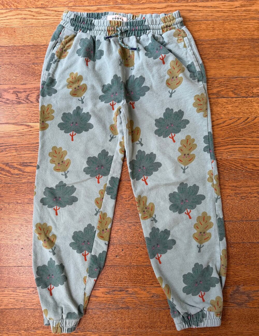 Mini Boden Leaf Print Joggers Size 10